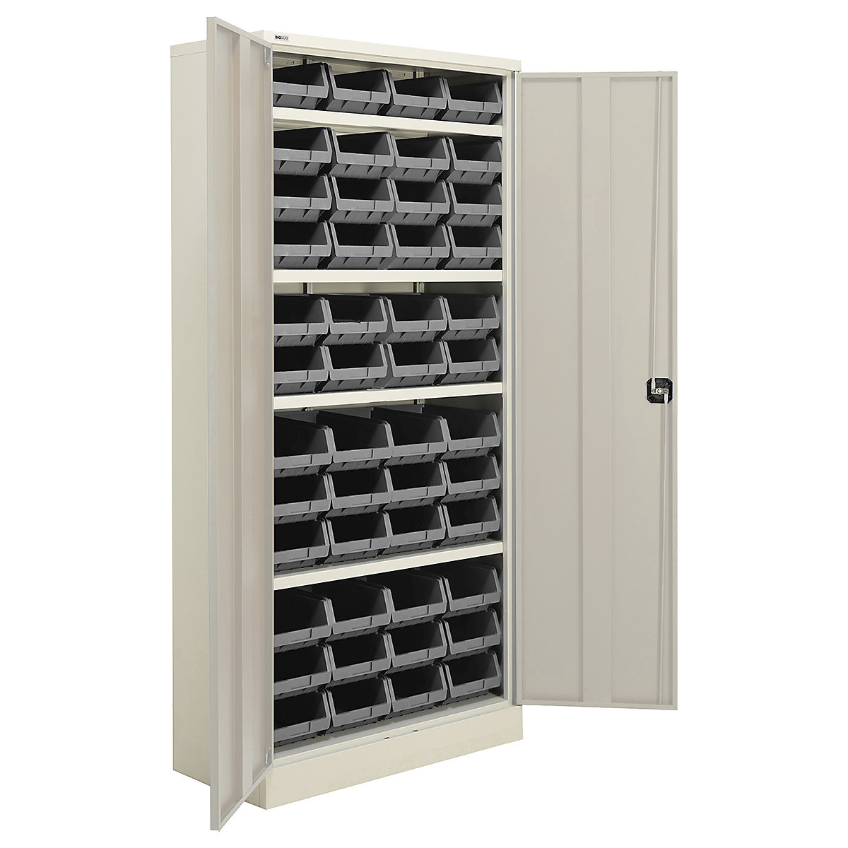 BiGDUG Essentials Steel Workplace Cupboards with Plastic Parts Bins