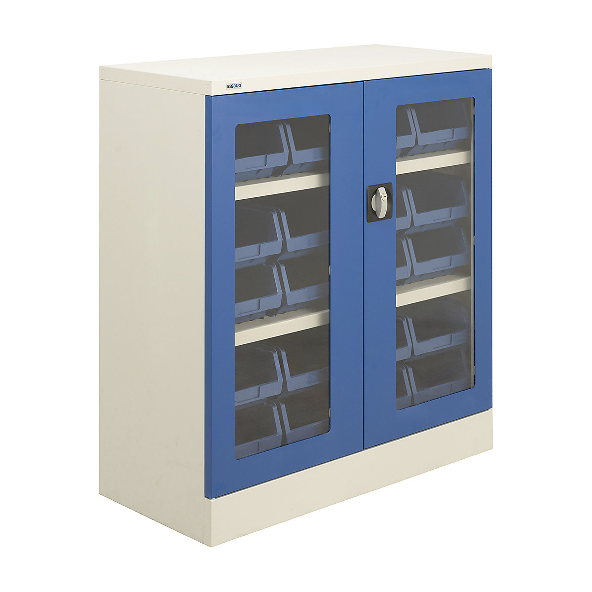 BiGDUG Essentials Steel Workplace Cupboards with Plastic Parts Bins (Product illustration 4)-3