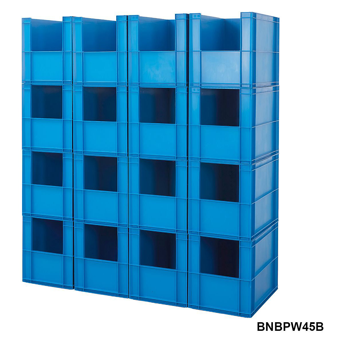 BiGDUG Euro Container Pick Walls, BiGDUG Euro Container Pick Walls, BiGDUG Euro Container Pick Wall | 16x Bins | 450h x 400w x 600d mm Bins | 84 Litre Capacity Per Bin | Blue-5