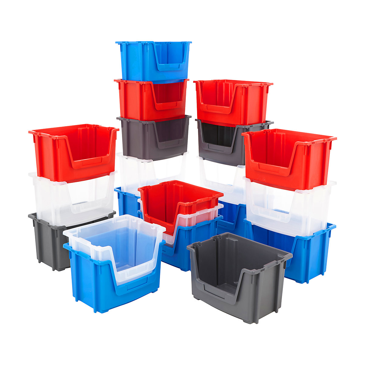 BiGDUG Large Plastic Stacking Pick Bins