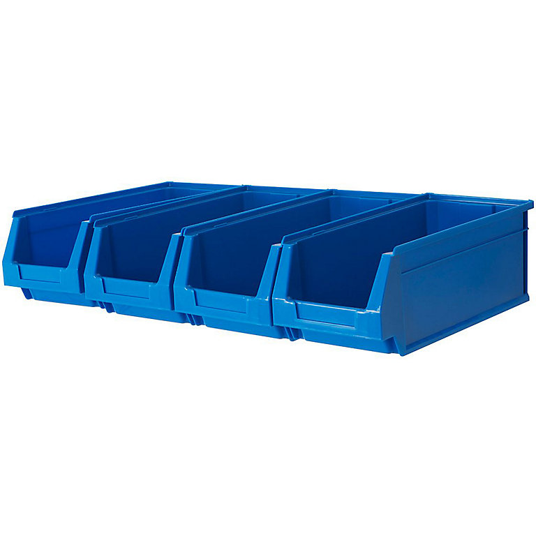 Container Plastic With Rails BiGDUG Wall?Mounted Plastic Parts Bin Rail Kits | BiGDUG