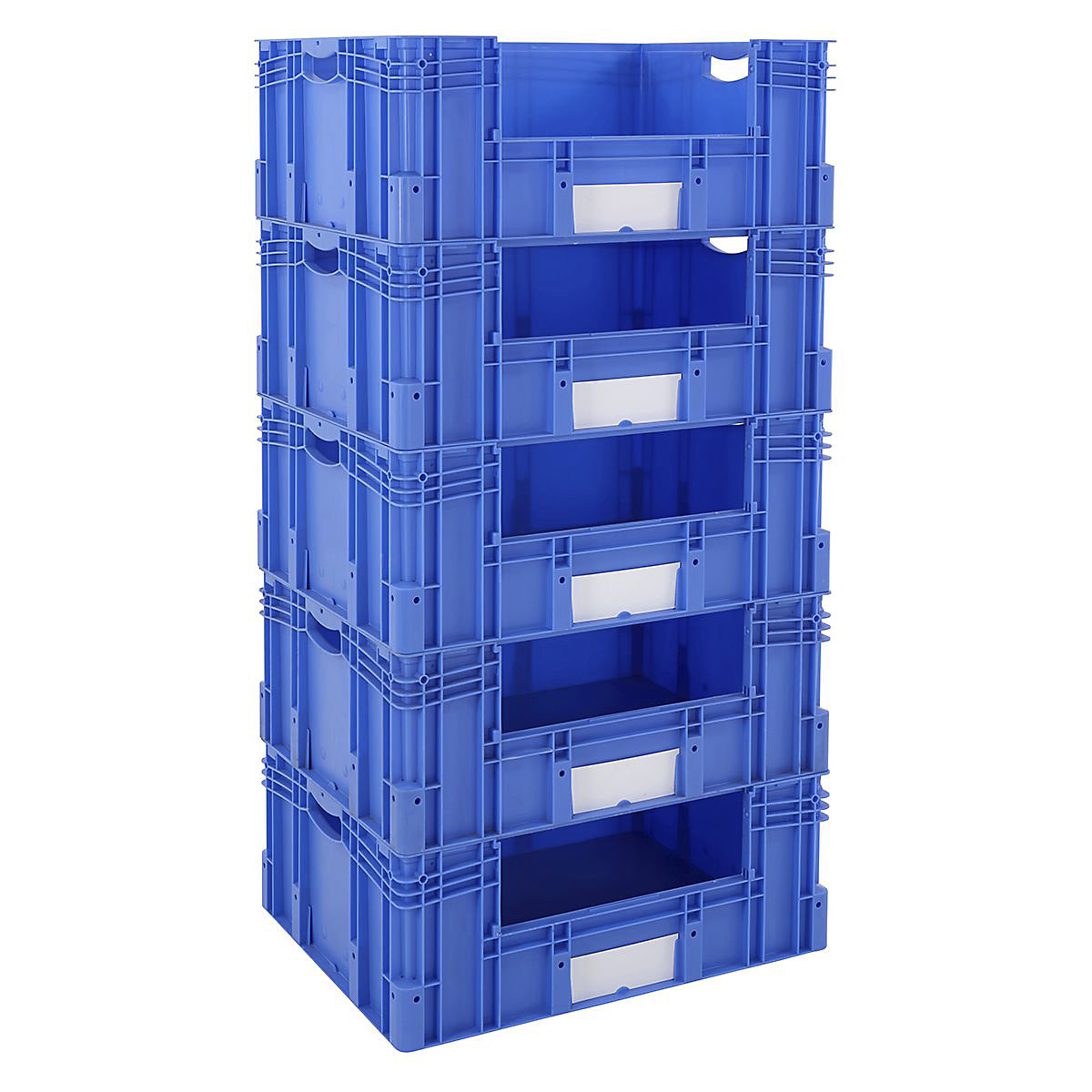 Euro Stacking Pick Bin Columns With Side Opening 600mm Depth