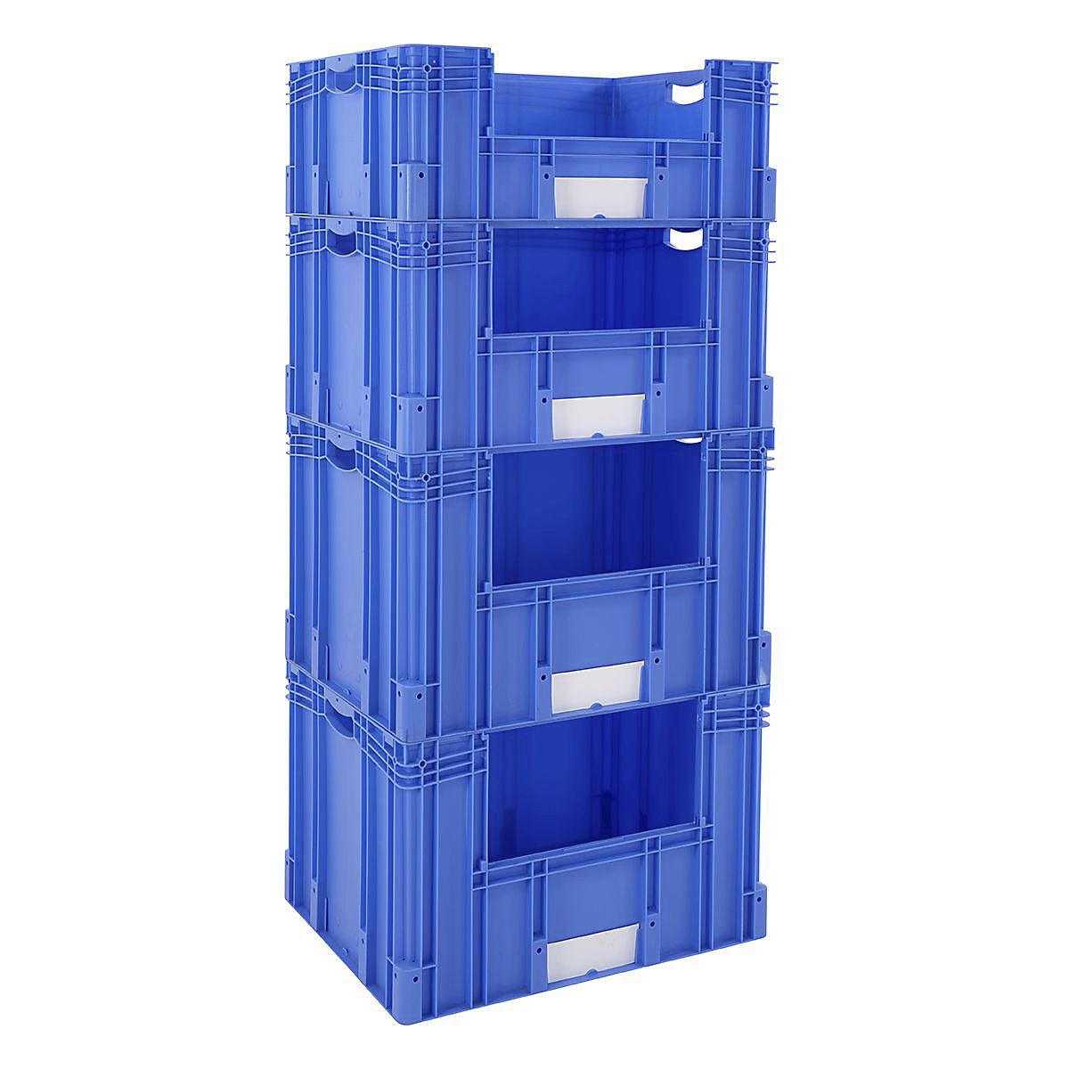 Euro Stacking Pick Bin Columns With Side Opening 600mm Depth