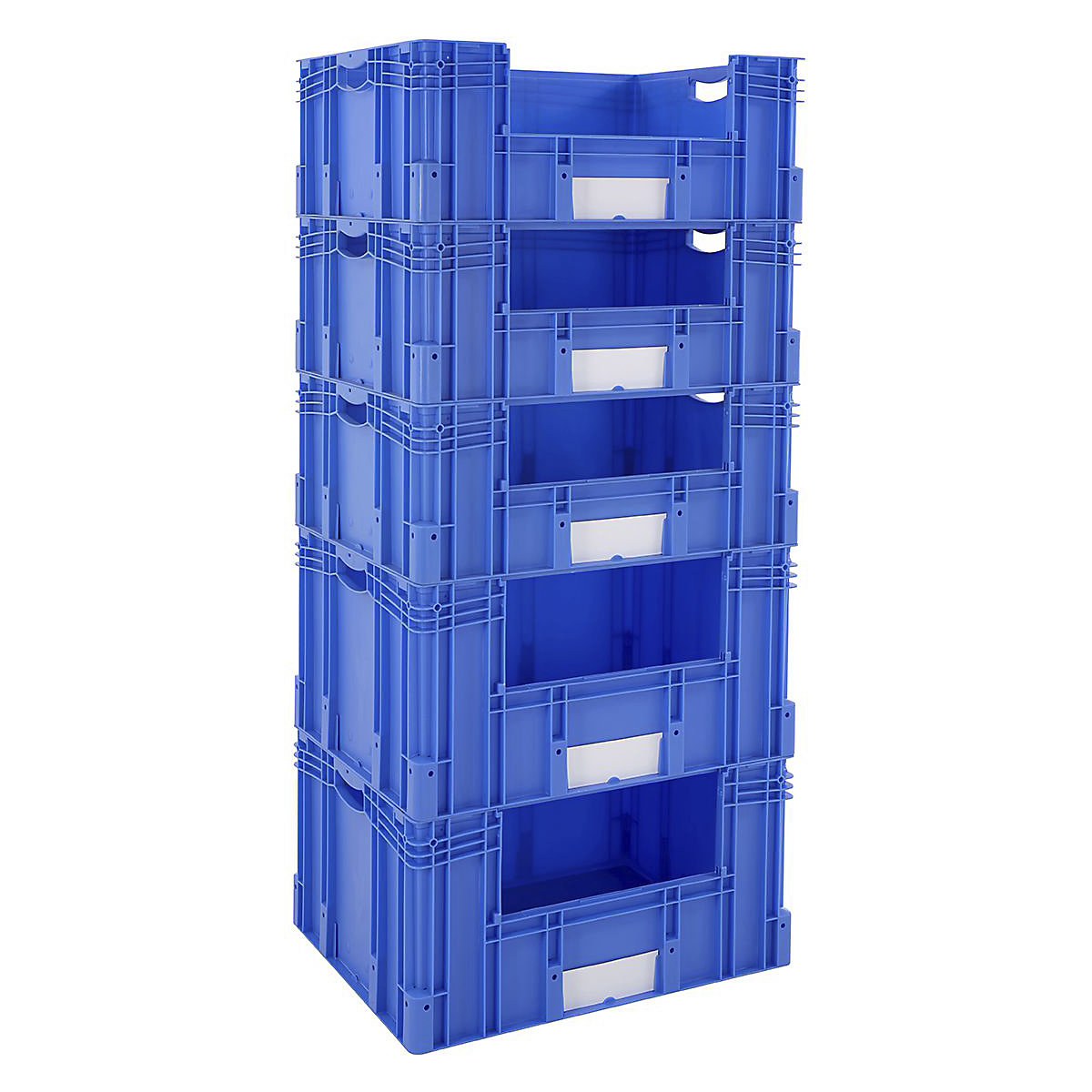 Euro Stacking Pick Bin Columns With Side Opening 600mm Depth