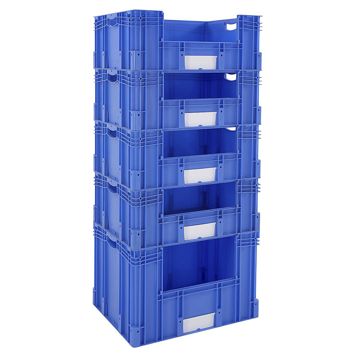 Euro Stacking Pick Bin Columns With Side Opening 600mm Depth