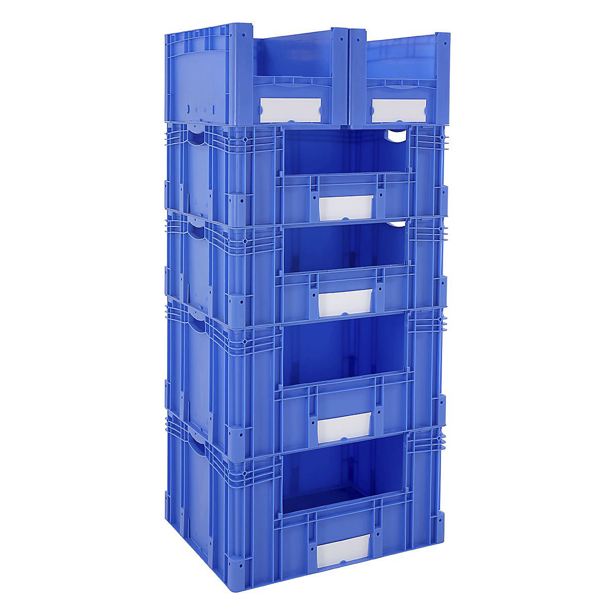 Euro Stacking Pick Bin Columns With Side Opening 600mm Depth