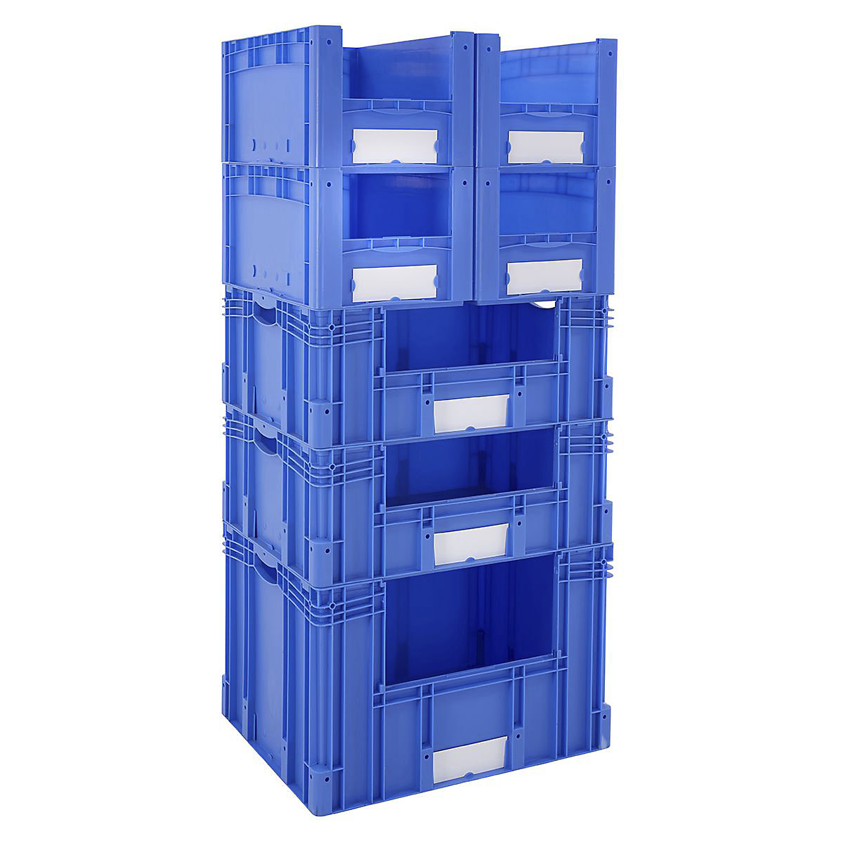 Euro Stacking Pick Bin Columns With Side Opening 600mm Depth