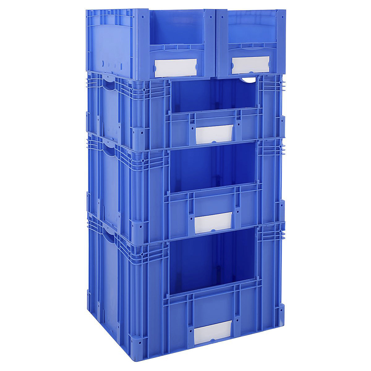 Euro Stacking Pick Bin Columns With Side Opening 600mm Depth