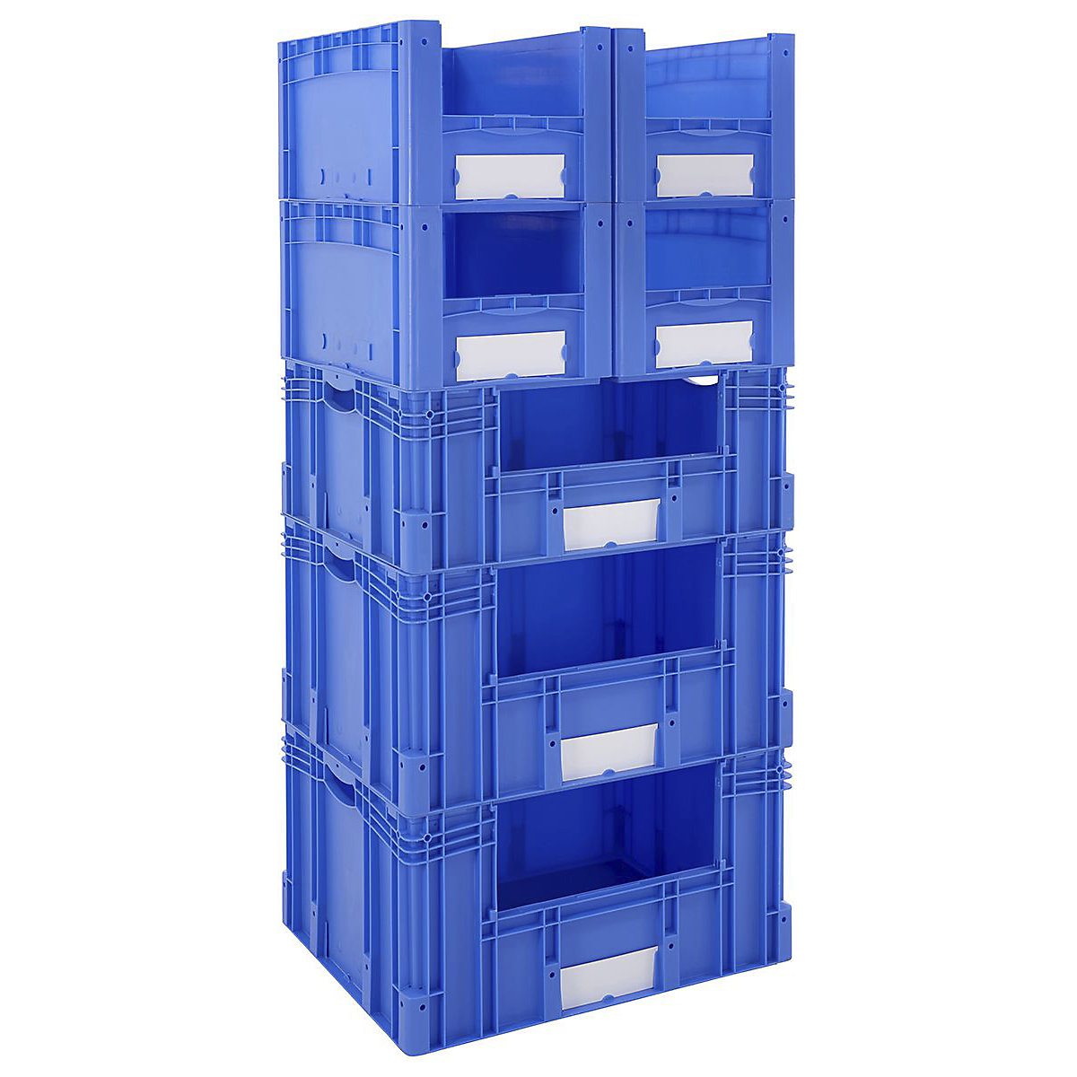 Euro Stacking Pick Bin Columns With Side Opening 600mm Depth
