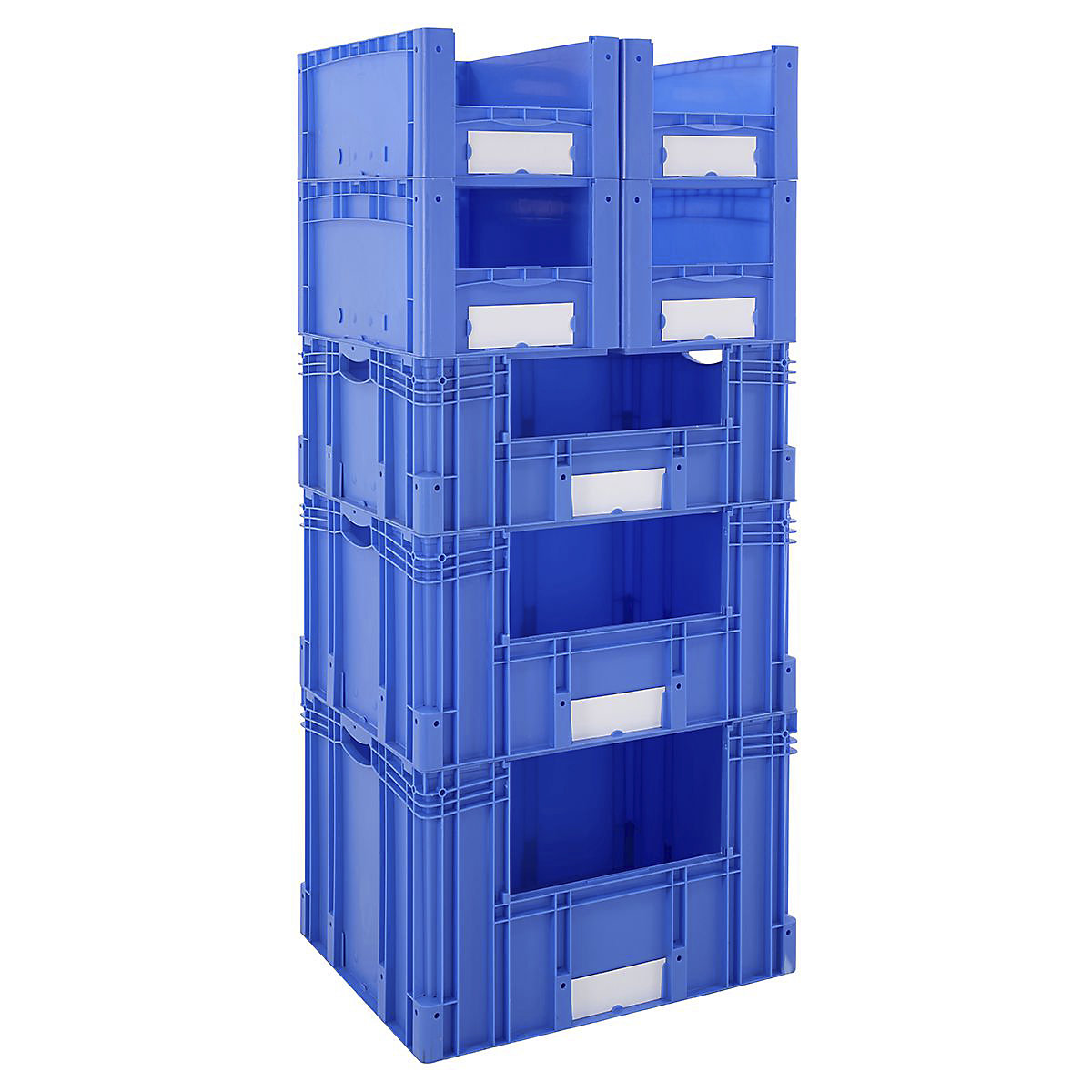 Euro Stacking Pick Bin Columns With Side Opening 600mm Depth