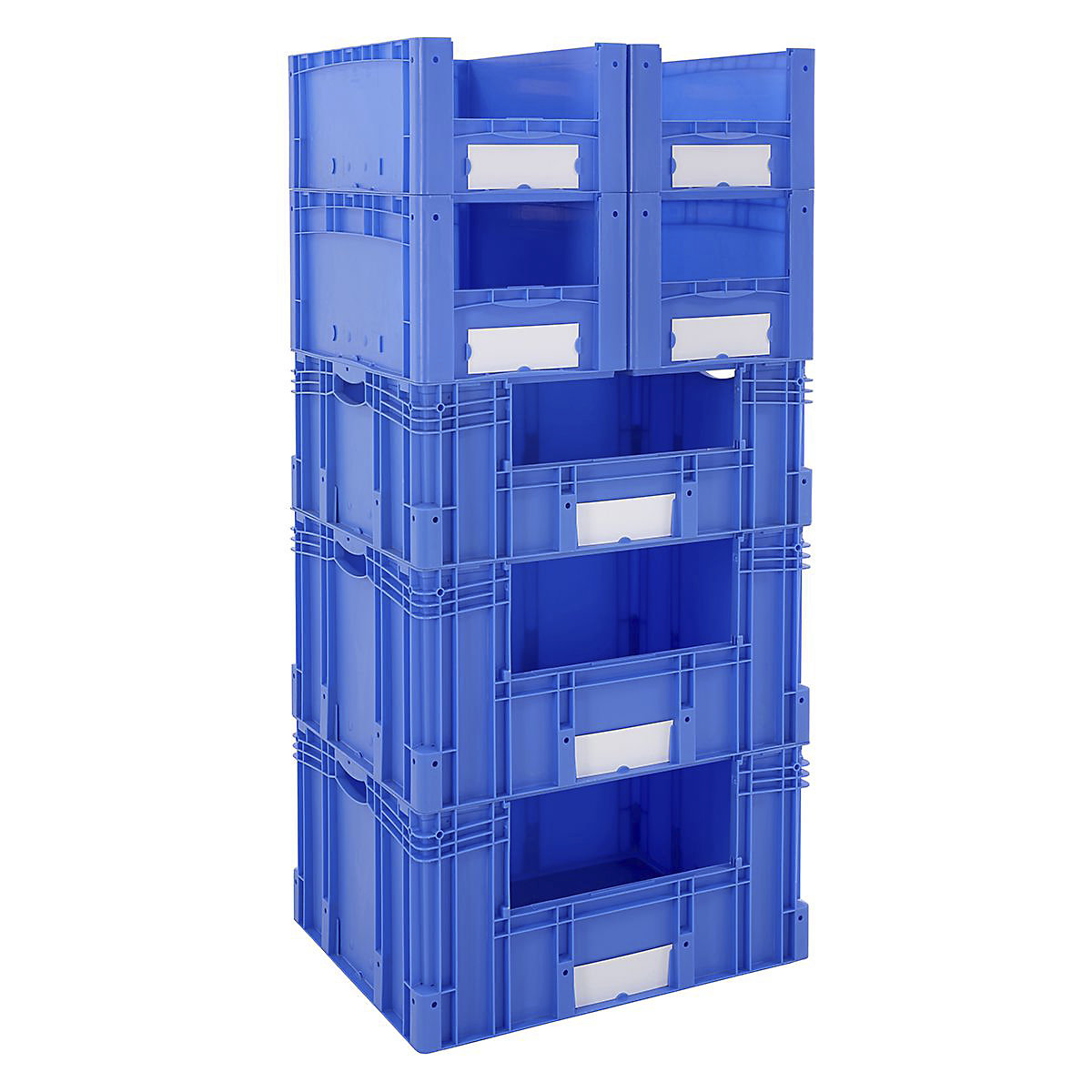 Euro Stacking Pick Bin Columns With Side Opening 600mm Depth