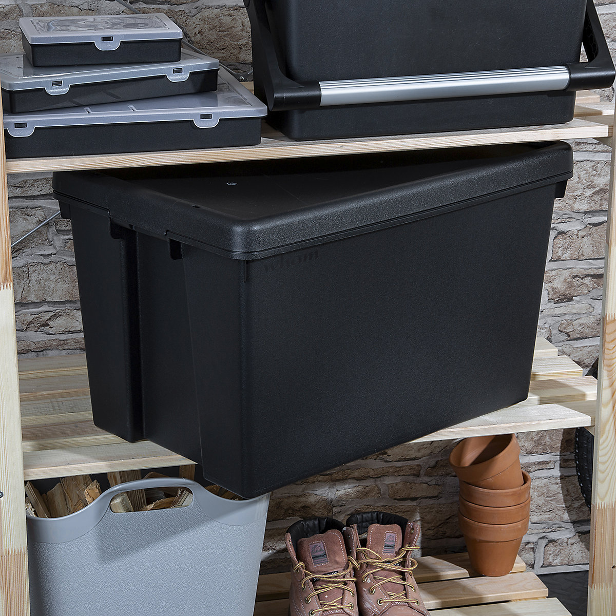 Wham Bam Heavy-Duty Recycled Storage Boxes with Lids (Product illustration 13)-12