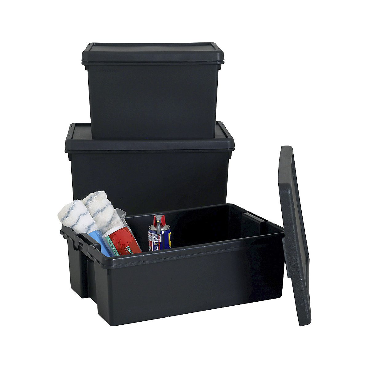 Wham Bam Heavy-Duty Recycled Storage Boxes with Lids