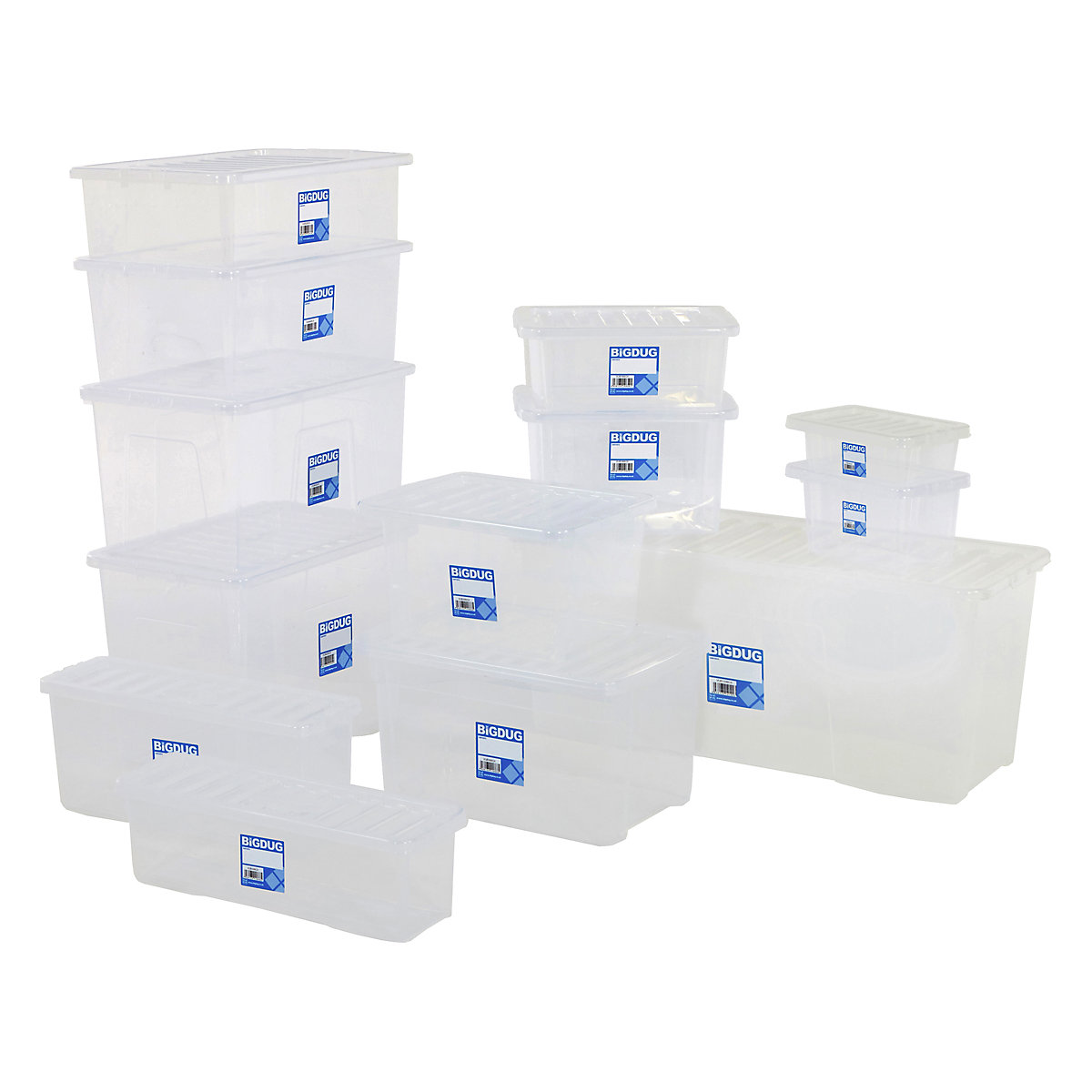 Wham Economy Plastic Boxes with Clip-on Lids
