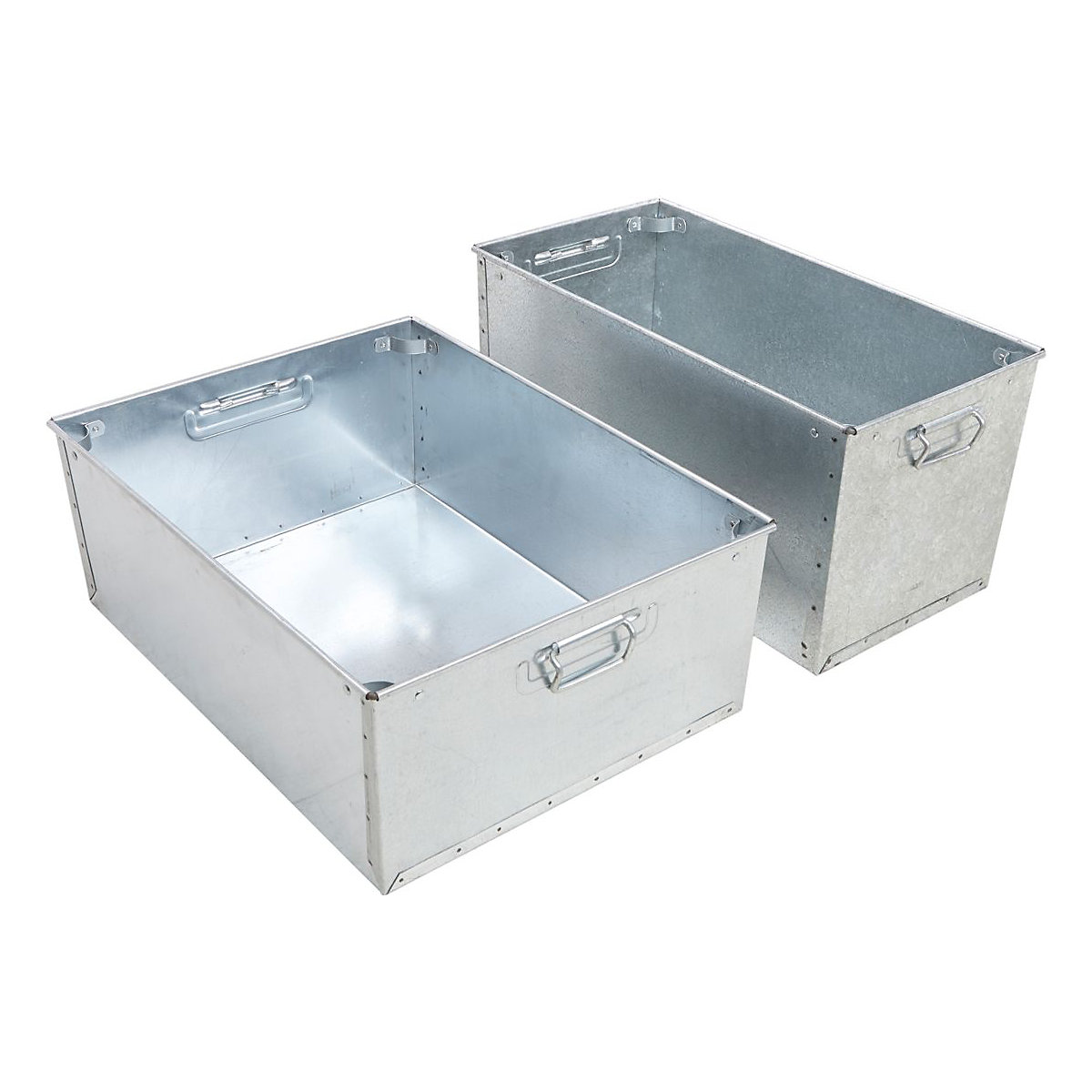 Galvanised Steel Stacking Work Pans Small