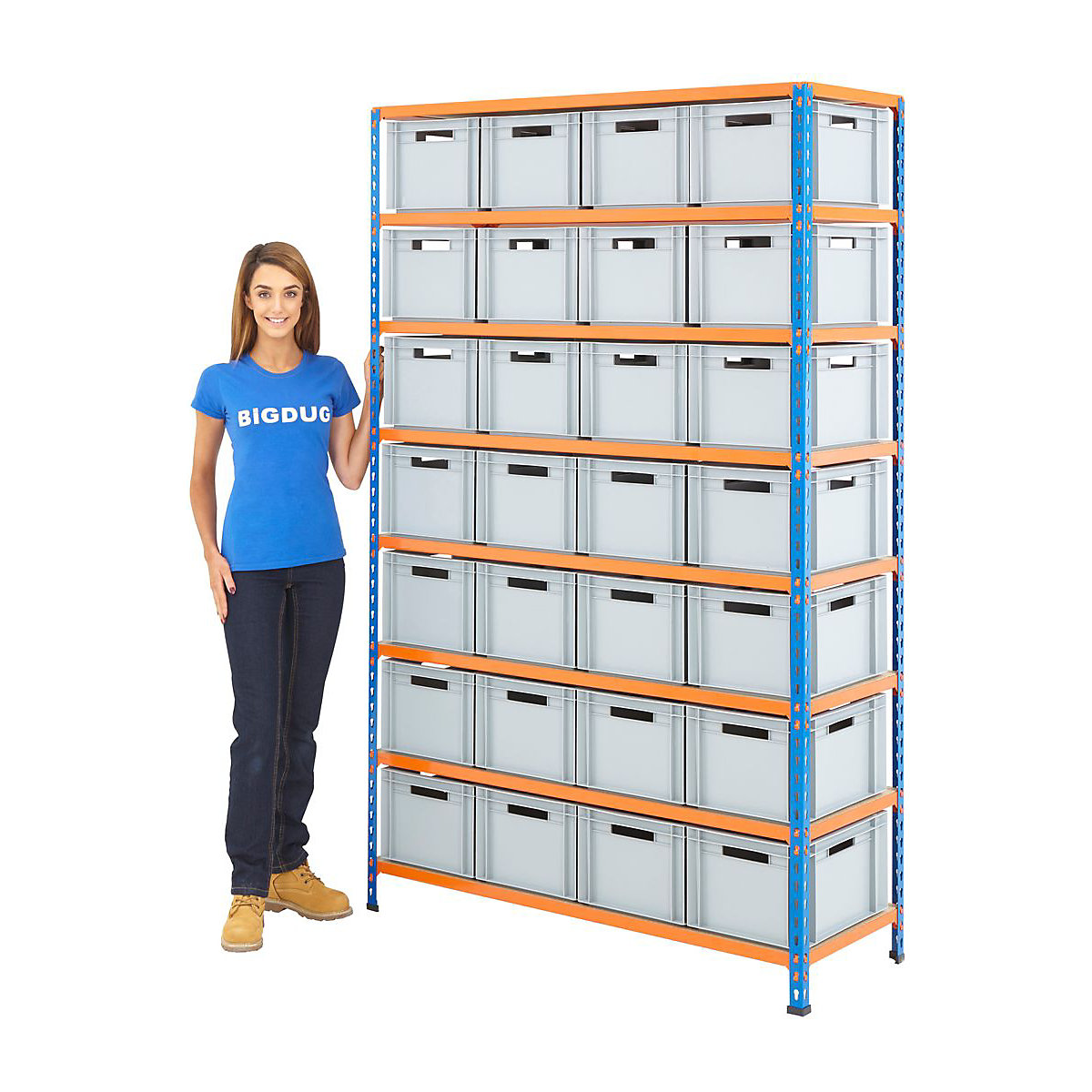 BiG340 Shelving Kit With Euro Boxes (Product illustration 2)-1