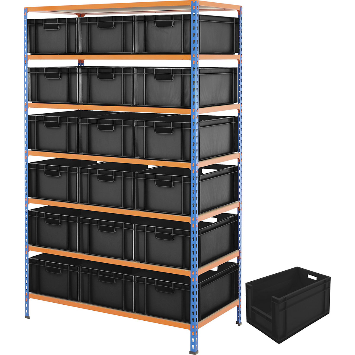 BiG340 Shelving Kit With Recycled Euro Boxes (Product illustration 7)-6