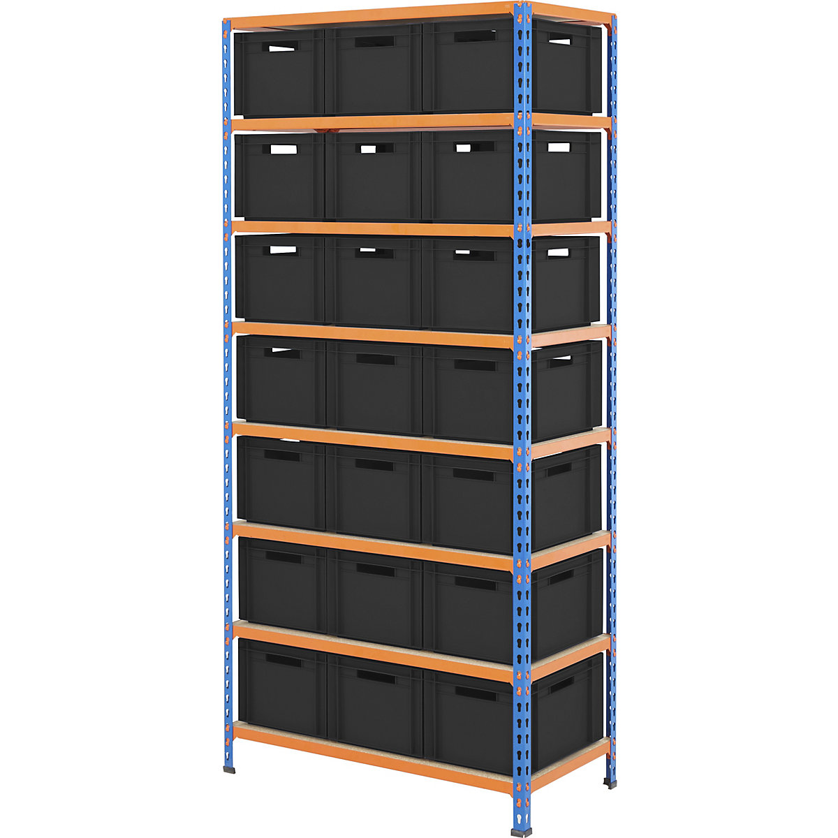 BiG340 Shelving Kit With Recycled Euro Boxes