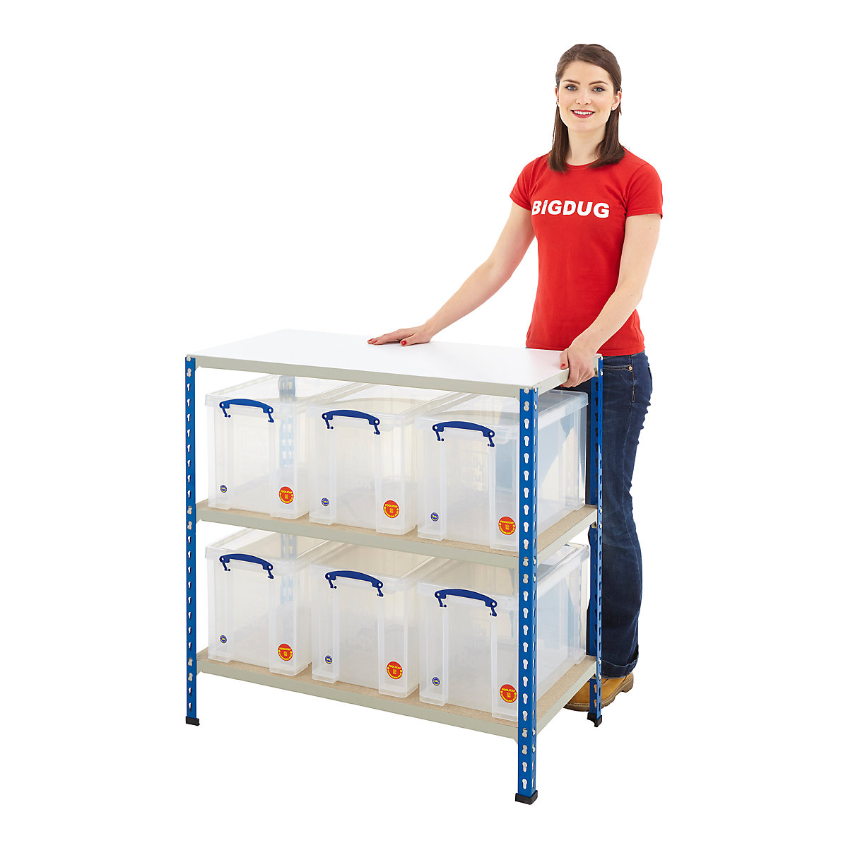 BiG340 Shelving With Really Useful Boxes