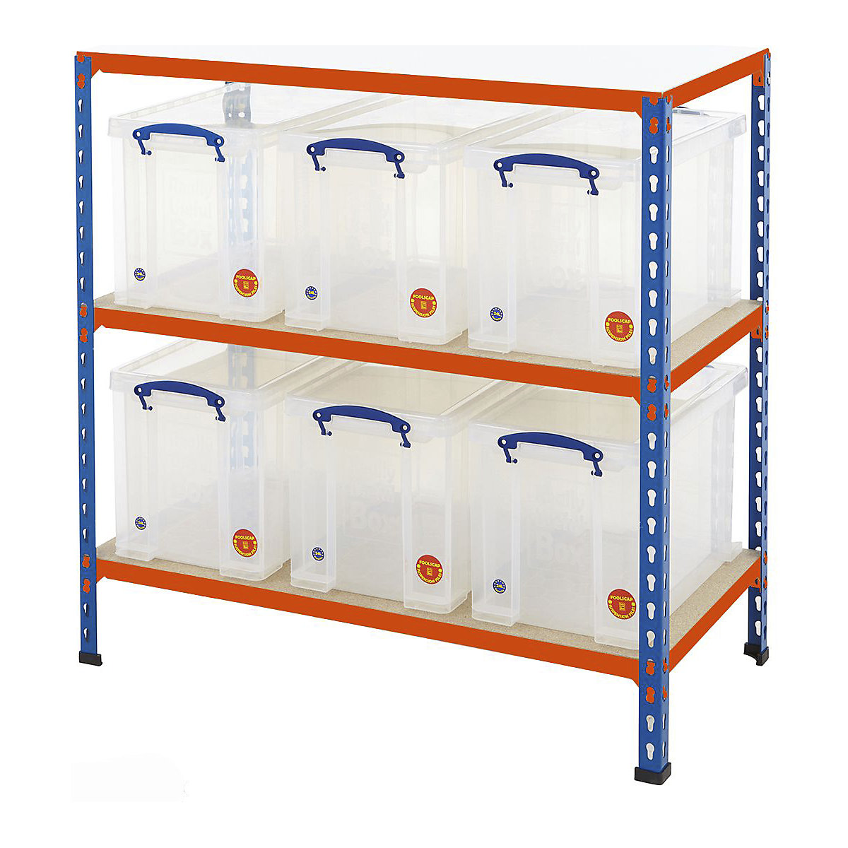 BiG340 Shelving With Really Useful Boxes