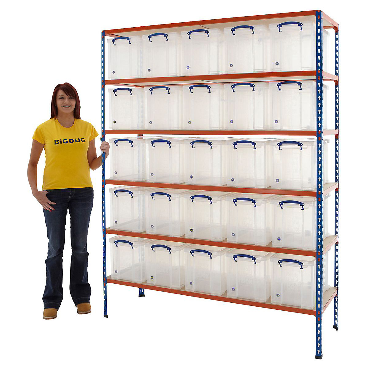 BiG340 Shelving With Really Useful Boxes