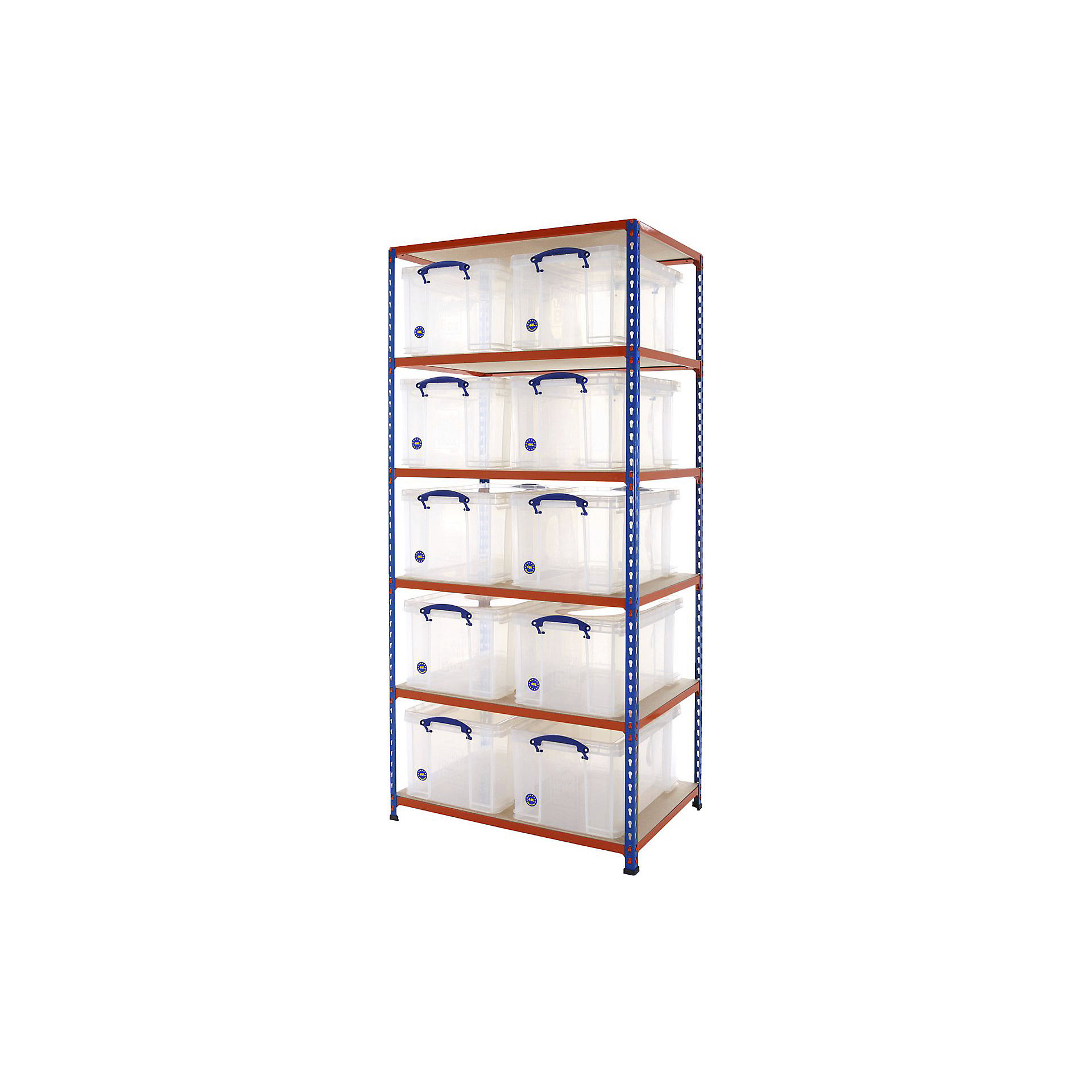 big400 racking bay with 20 x 48 litre really useful... BiG340 Shelving with Really Useful Boxes | BiGDUG