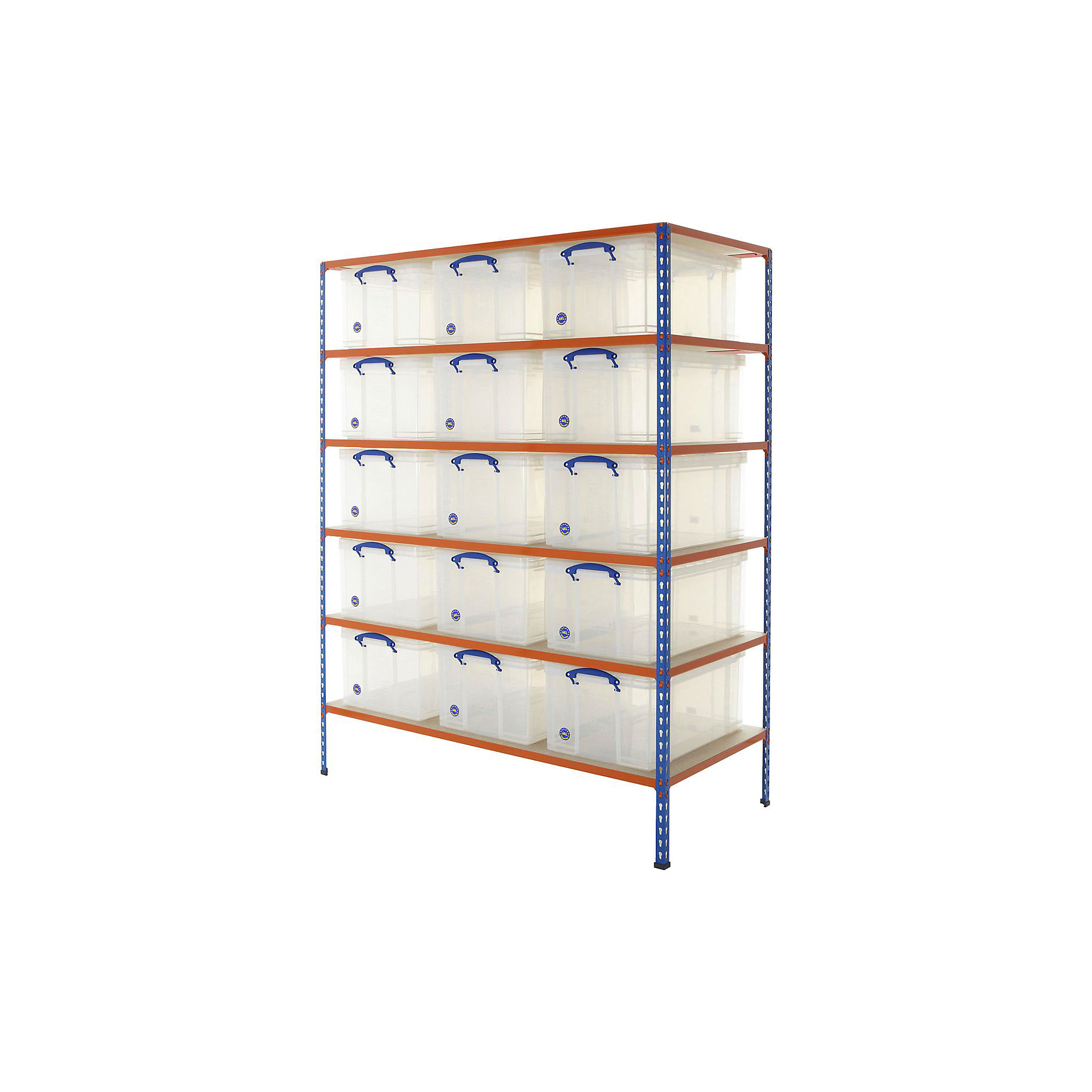 big400 racking bay with 20 x 48 litre really useful... BiG340 Shelving with Really Useful Boxes | BiGDUG