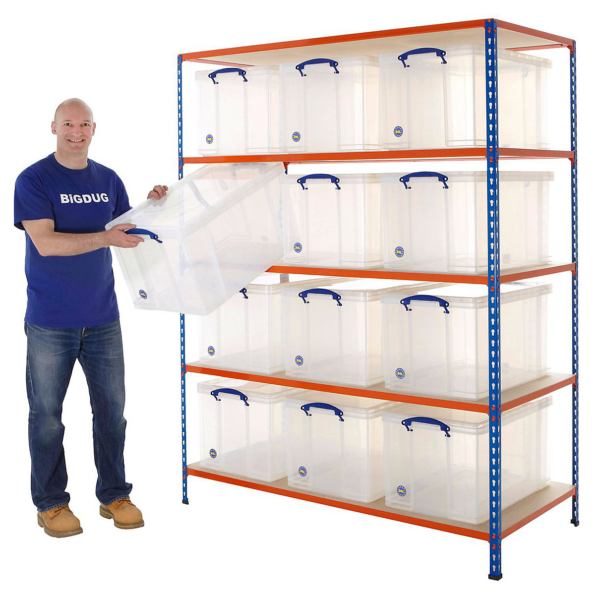 BiG340 Shelving With Really Useful Boxes