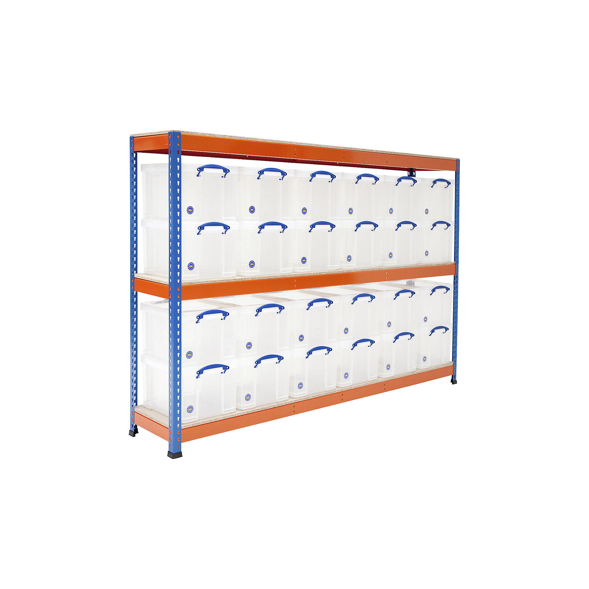 big400 racking bay with 20 x 48 litre really useful... BiG400 Racking with Really Useful Boxes | BiGDUG