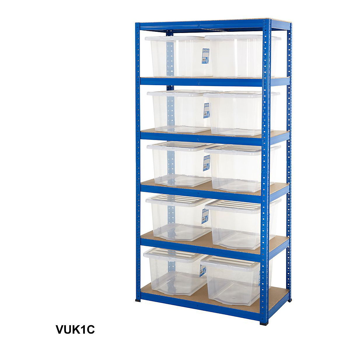 BiGDUG Essentials Shelving with 31 Litre Wham Economy Plastic Boxes Kit (Product illustration 3)-2