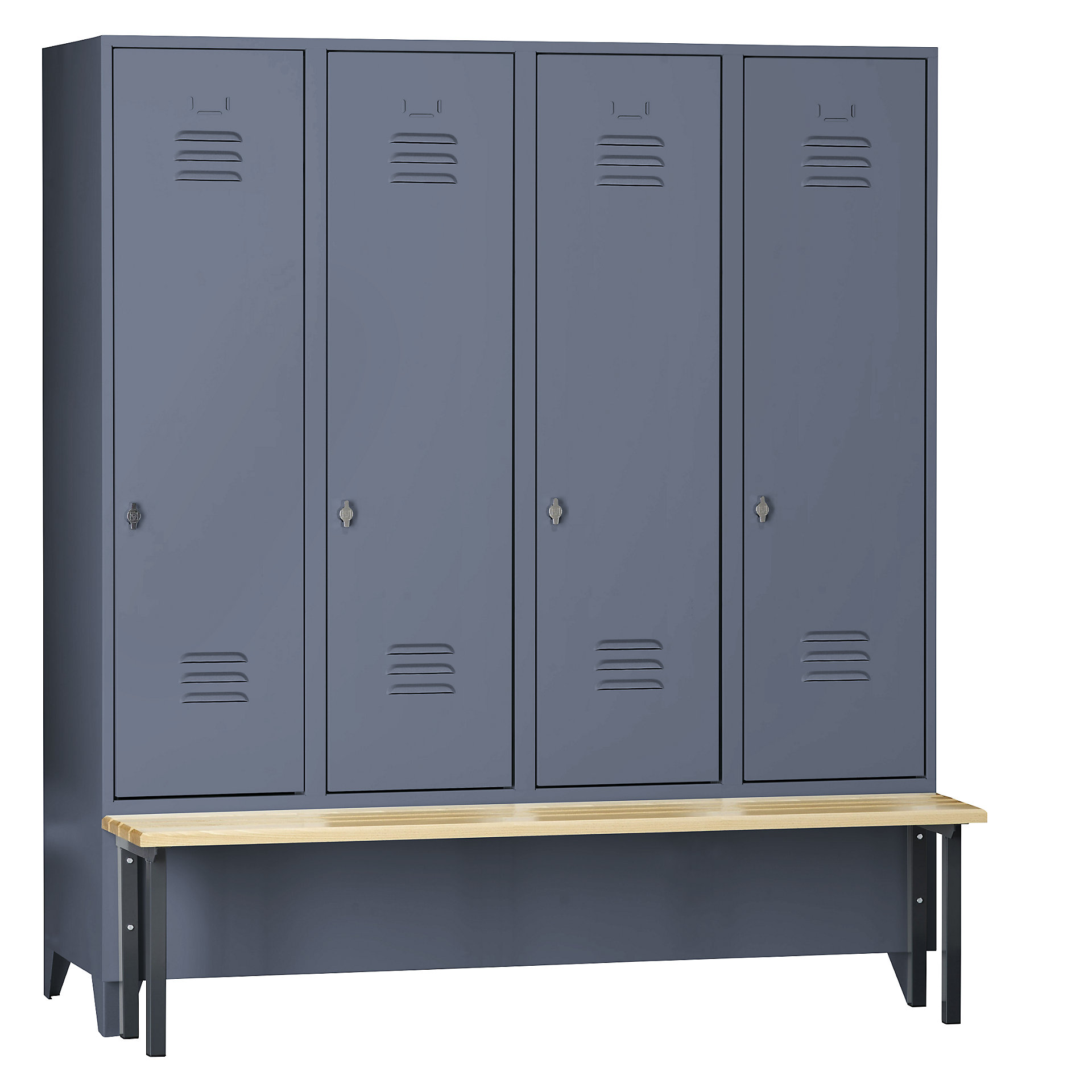 Wolf Clothes Locker With Bench Mounted In Front Solid Doors