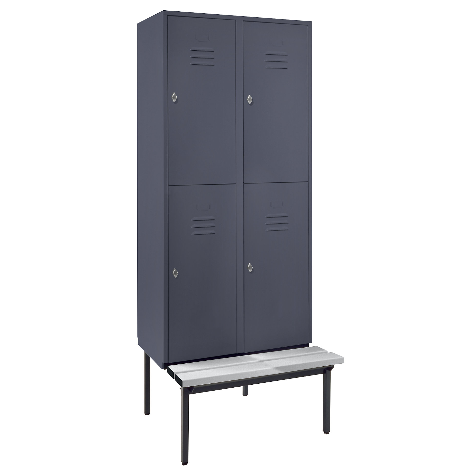 Wolf Halfheight cloakroom locker with bench base frame 400 mm, 4