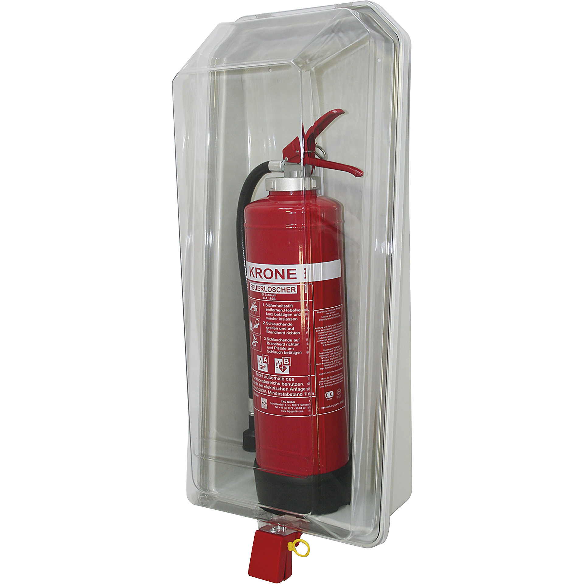 Fire extinguisher box, transparent for extinguisher 3/4/6 kg KAISER