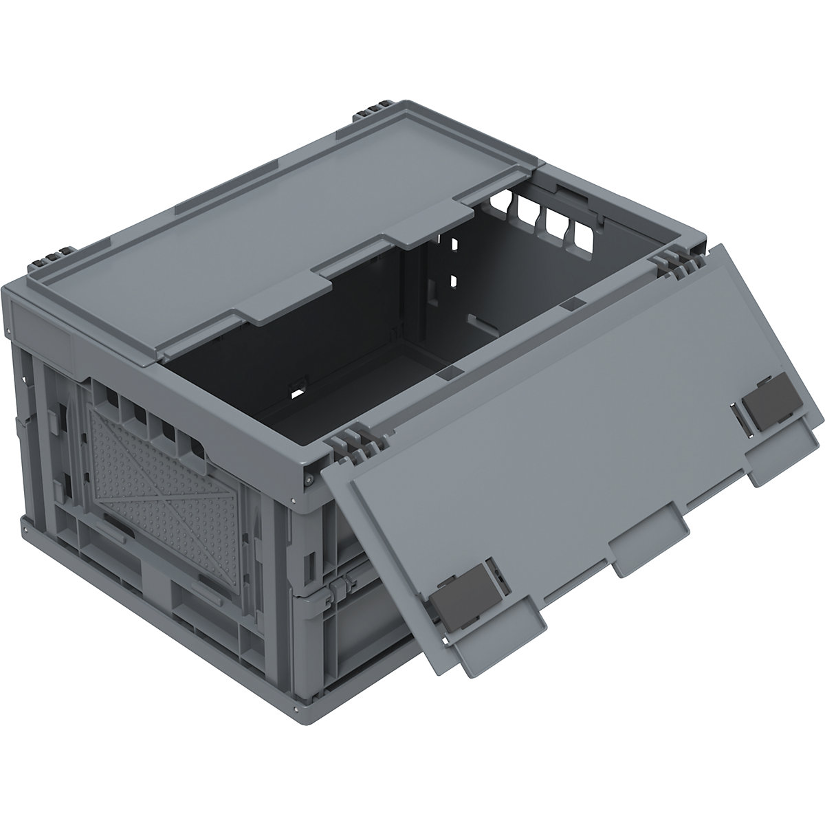 Collapsible container made from recycled regranulate