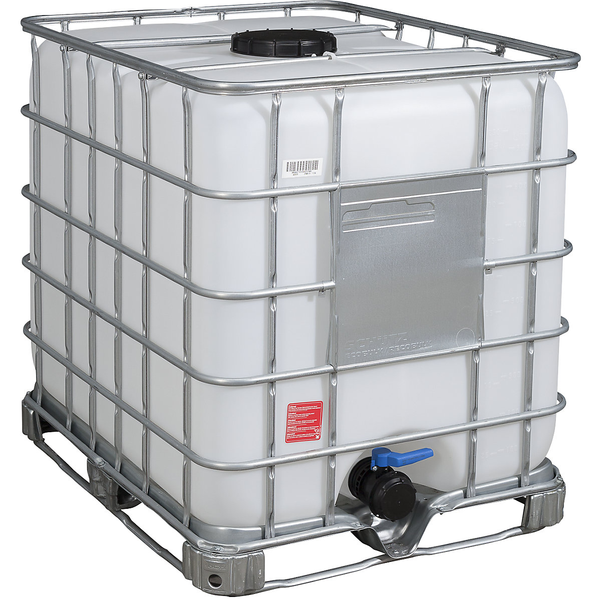 RECOBULK IBC container: capacity 1000 l, on steel frame pallet