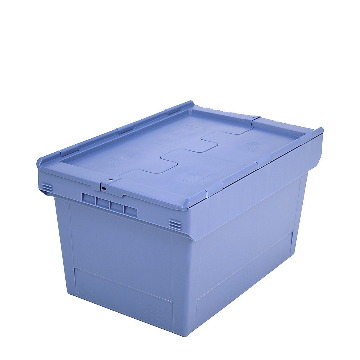 Reusable stacking container with folding lid - BITO