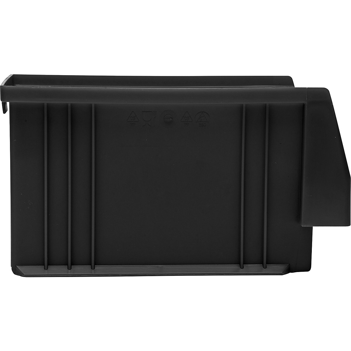 ESD open fronted storage bin, made of PP, with suspension tab, LxWxH 230 x 150 x 125 mm, pack of 25-2