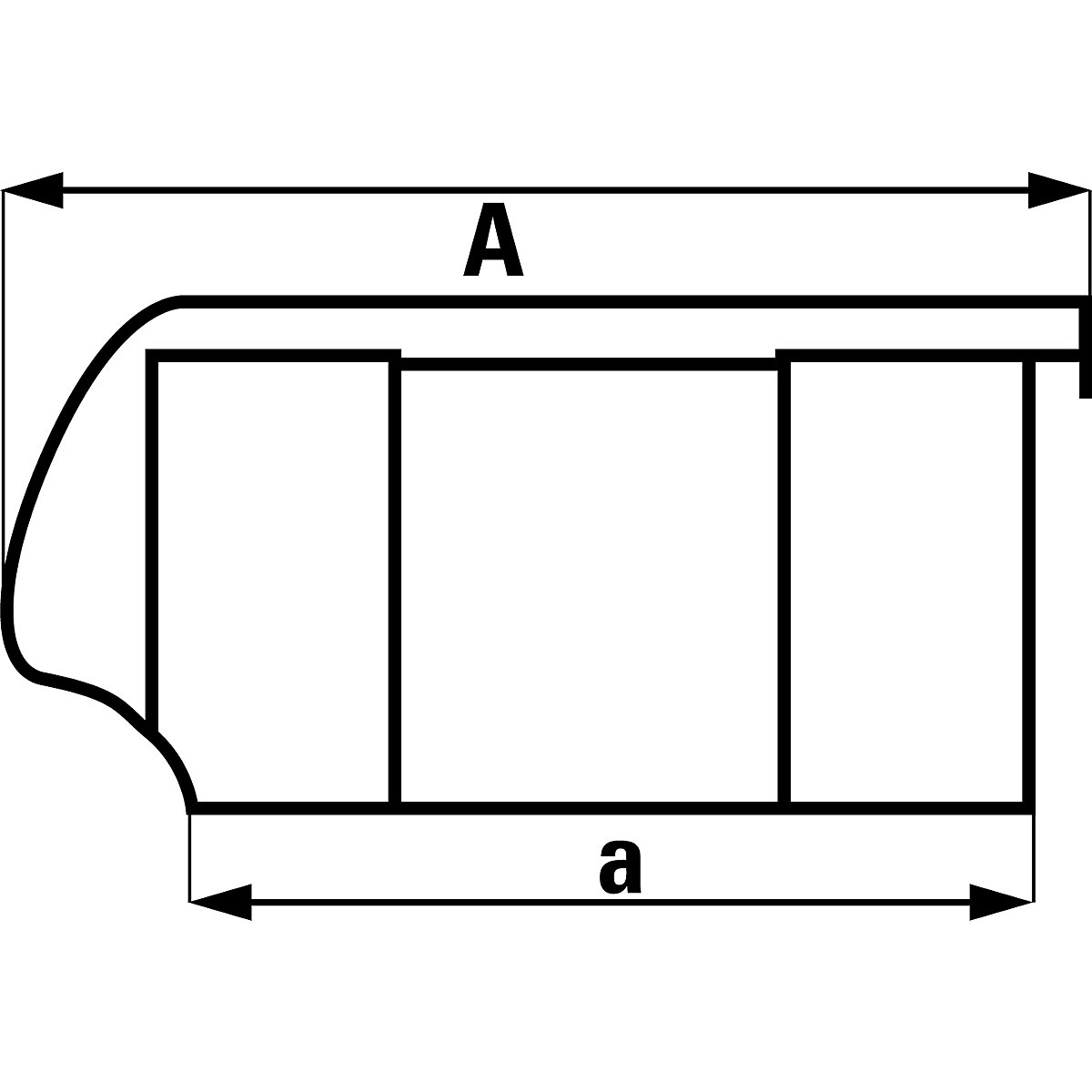 FUTURA open fronted storage bin made of polyethylene (Product illustration 35)-34