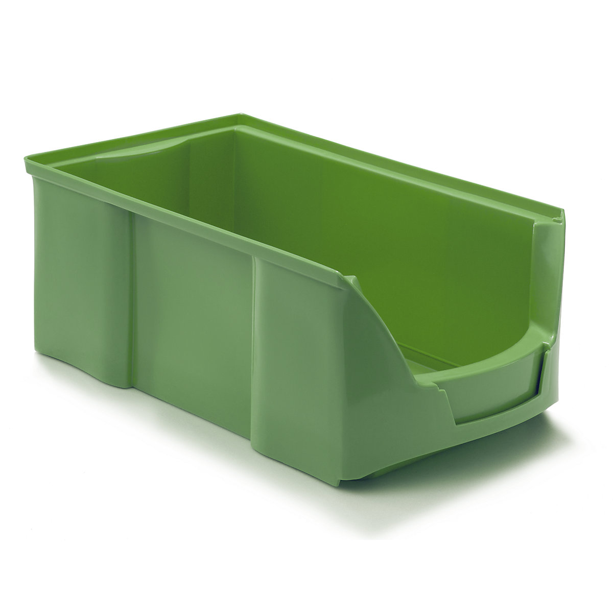 FUTURA open fronted storage bin made of polyethylene, LxWxH 360 x 208 x 147 mm, pack of 12, green-15