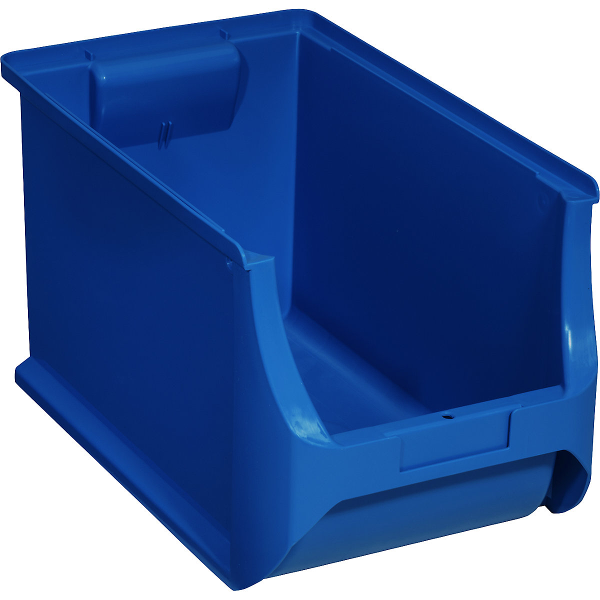 Open fronted storage bin made from 100% recycled PP