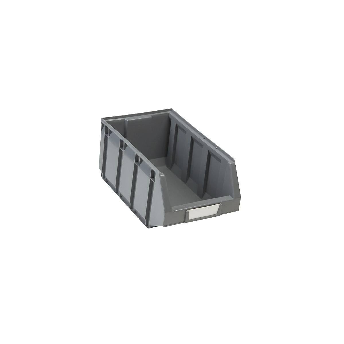 Open fronted storage bin made of polyethylene, LxWxH 345 x 205 x 164 mm, grey, pack of 24-10