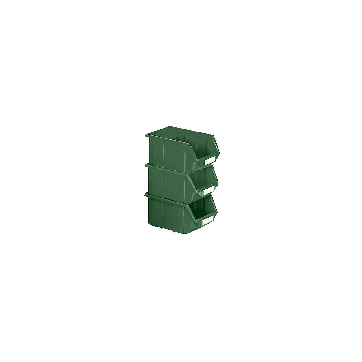 Open fronted storage bin made of polypropylene, LxWxH 125 x 113 x 64 mm, pack of 30, green, pack of 30-7