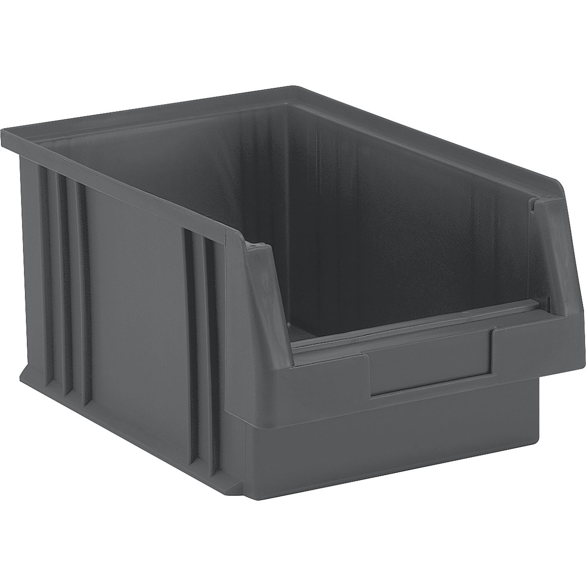 Open fronted storage bin made of polypropylene, 7.4 l capacity, pack of 10, grey-5