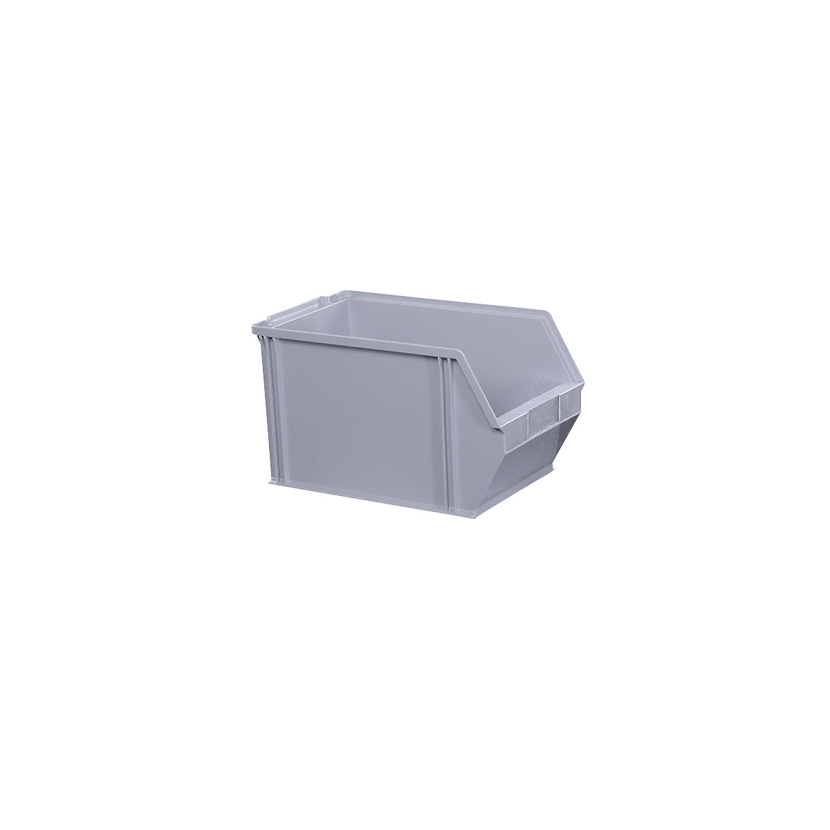 Open fronted storage bin made of polystyrene