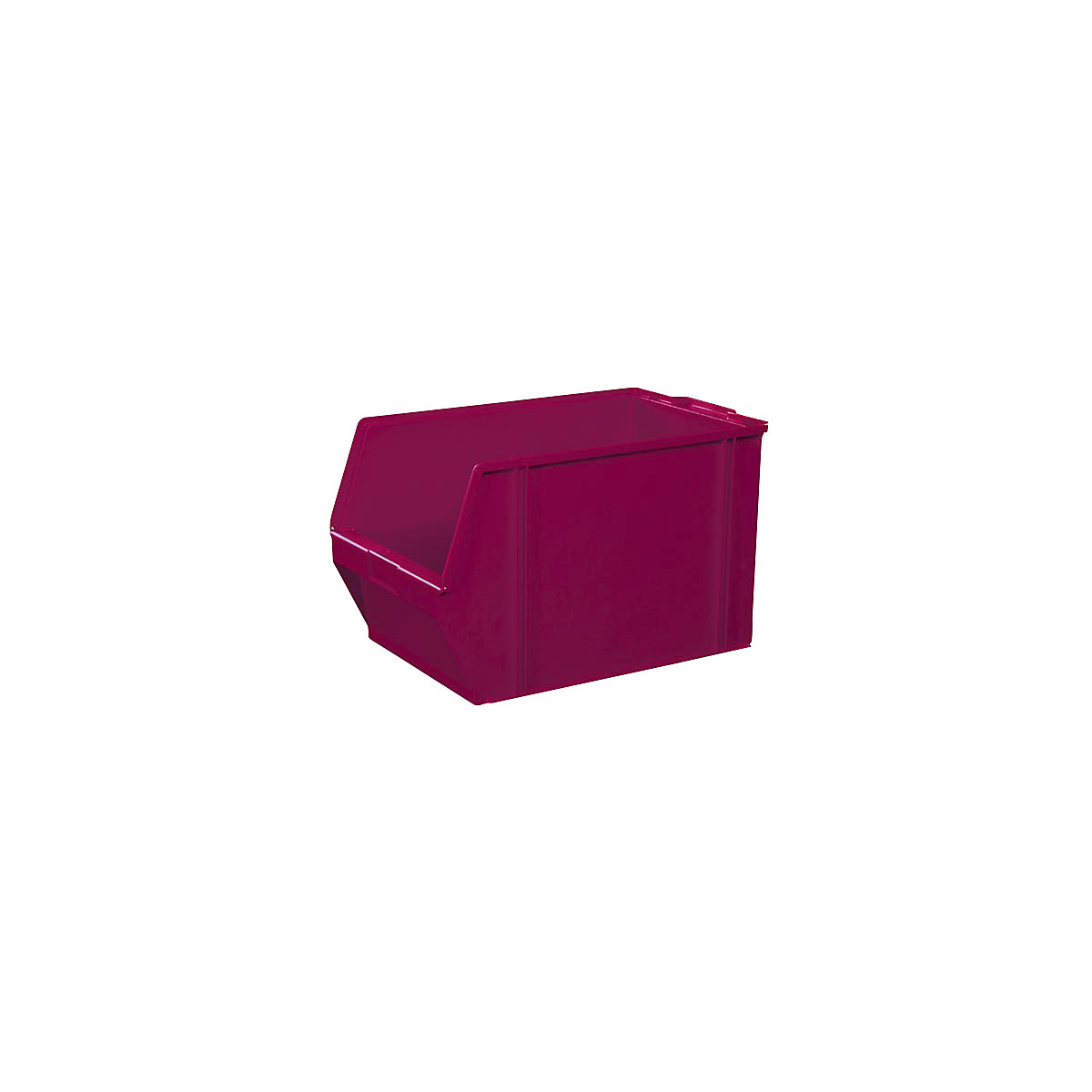 Open fronted storage bin made of polystyrene external / internal