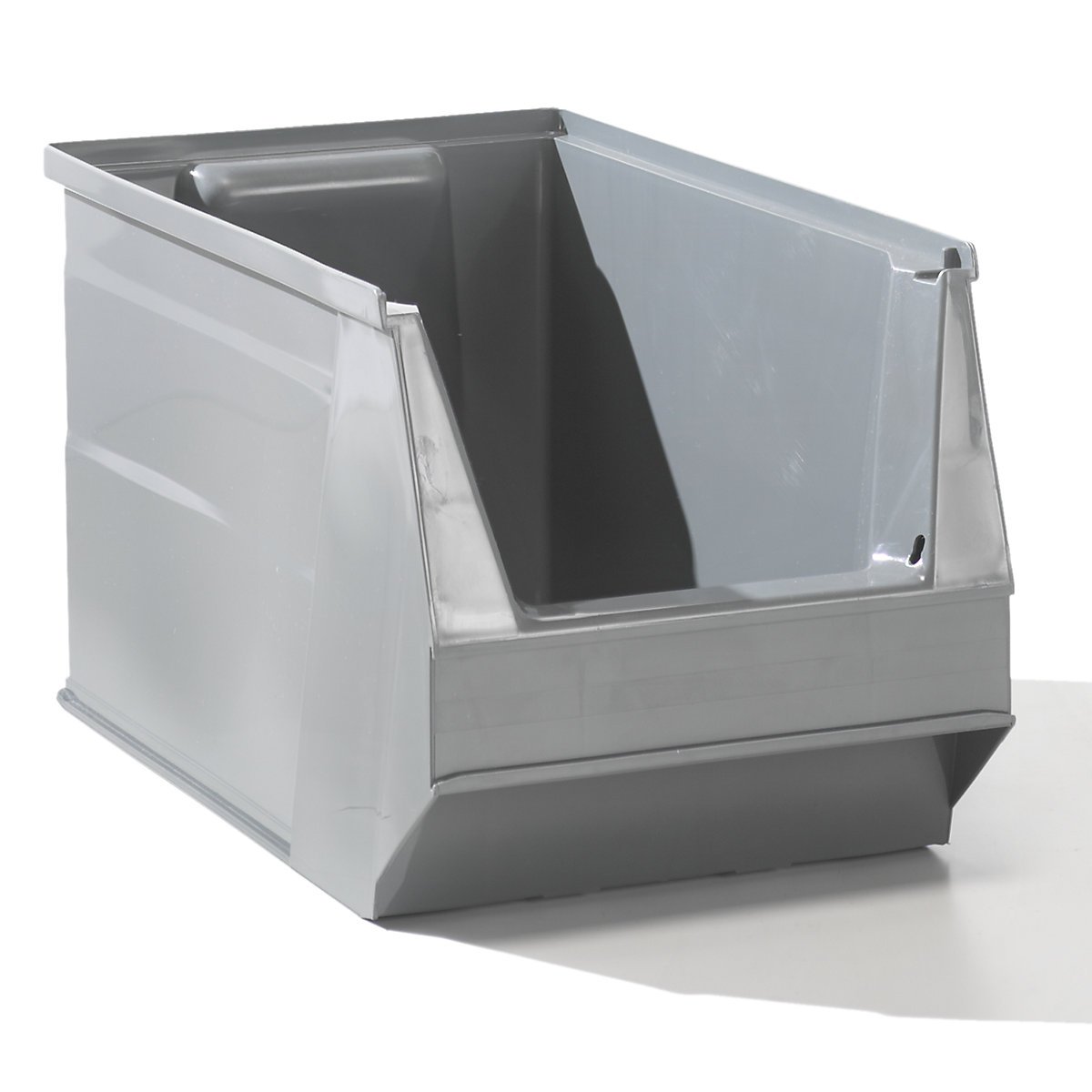 Open fronted storage bin made of recycled PE, LxWxH 350 x 205 x 200 mm, grey, pack of 20-6