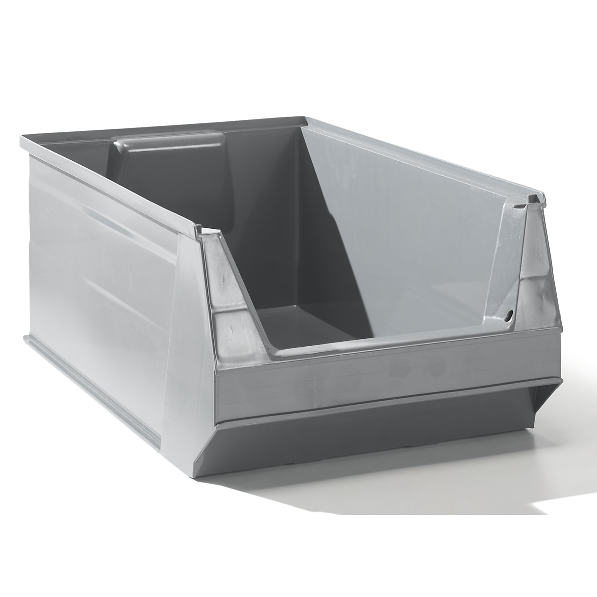 Open fronted storage bin made of recycled PE, LxWxH 500 x 305 x 200 mm, grey, pack of 20-6