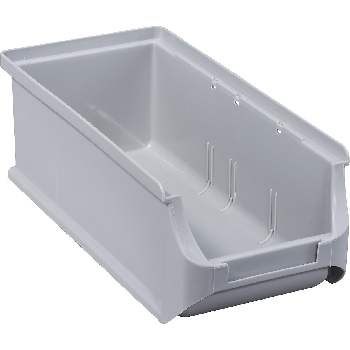 Open fronted storage bin, LxWxH 215 x 100 x 75 mm, pack of 20, grey-2