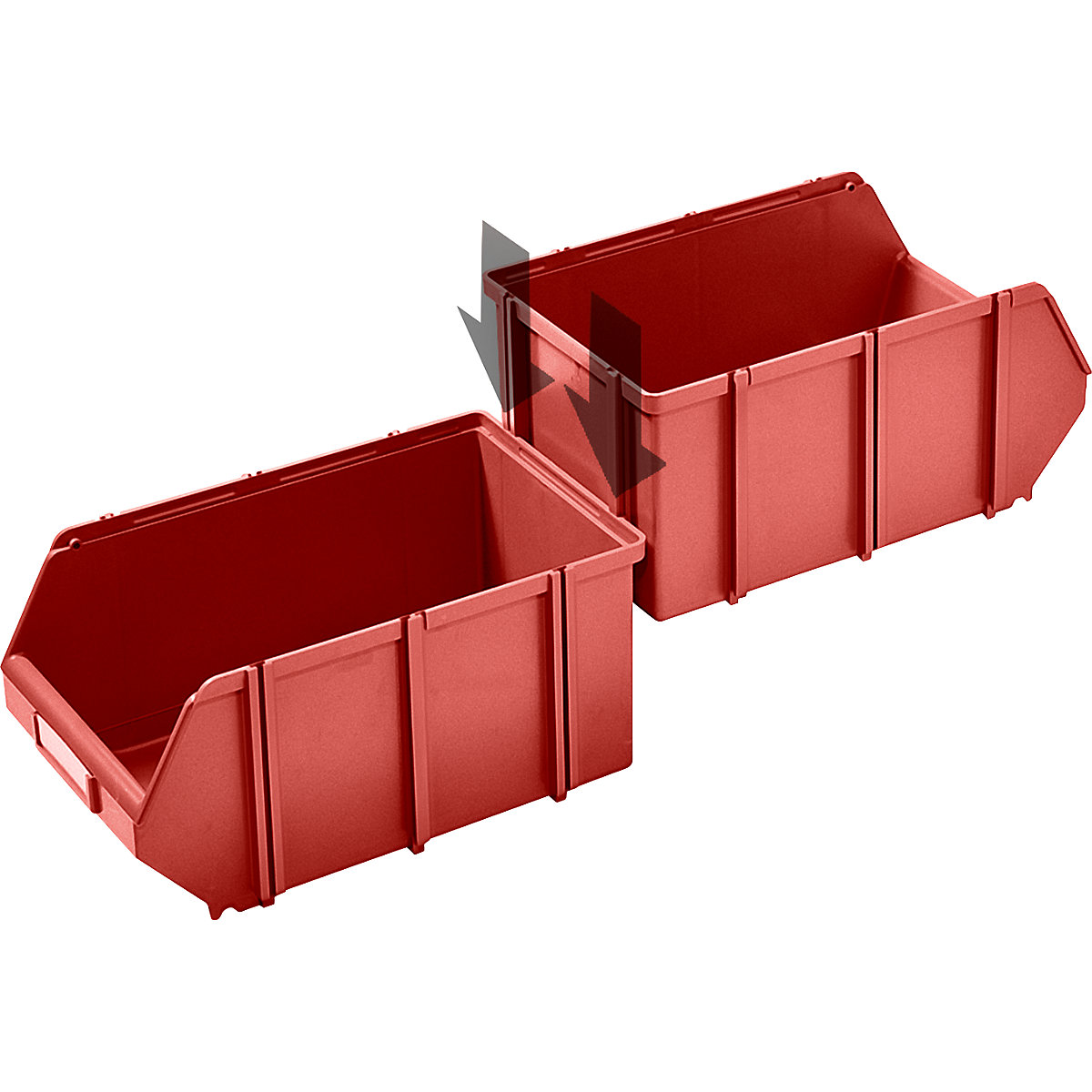 Open fronted storage bin, self-supporting (Product illustration 4)-3