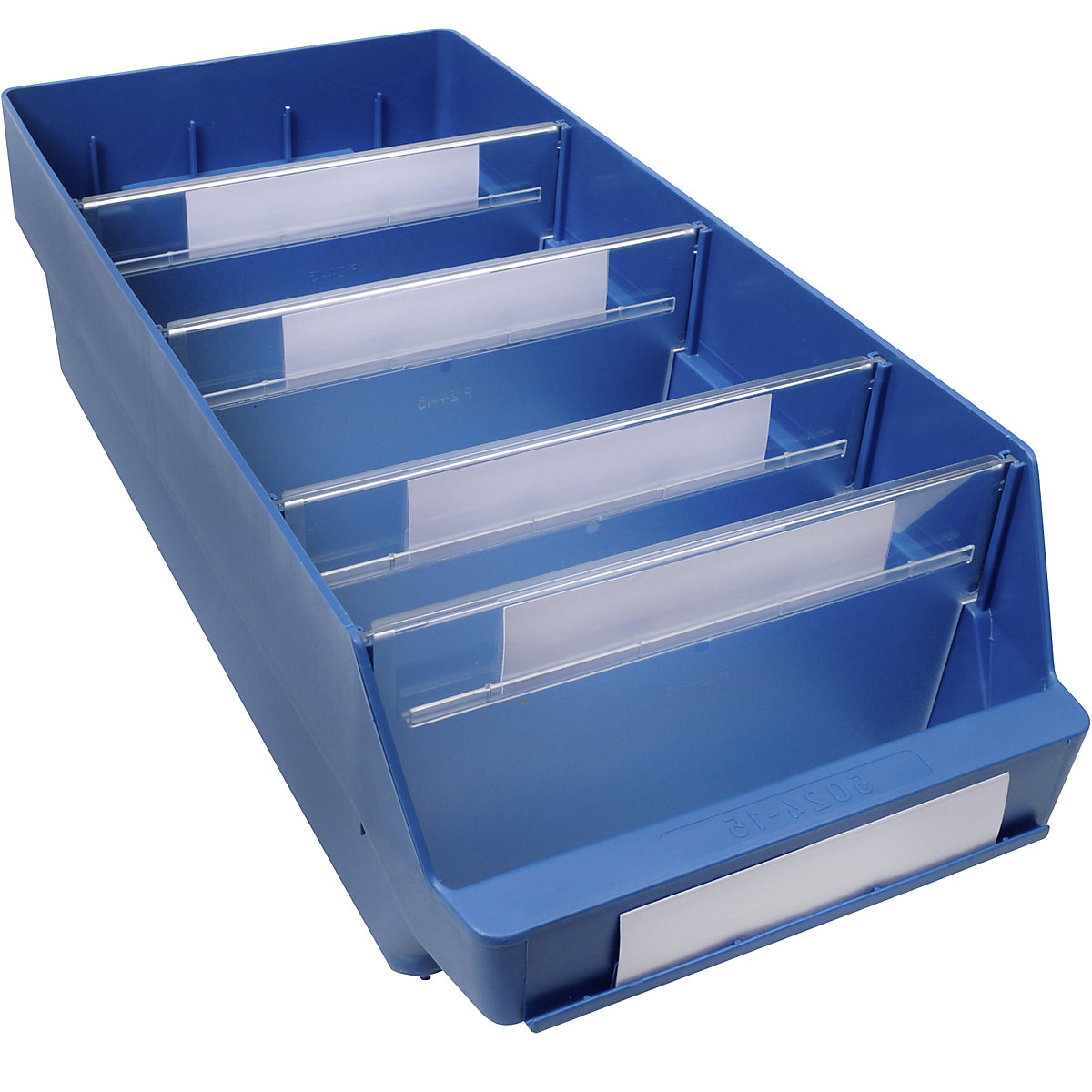 Shelf bin made of highly impact resistant polypropylene – STEMO, blue, LxWxH 500 x 240 x 150 mm, pack of 10-13